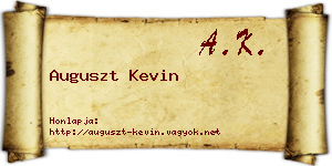 Auguszt Kevin névjegykártya